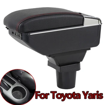 

Car Arm Rest Storage Box For Toyota Yaris 2016-2011Hatchback Centre Console Storage Box Rotatable Armrest