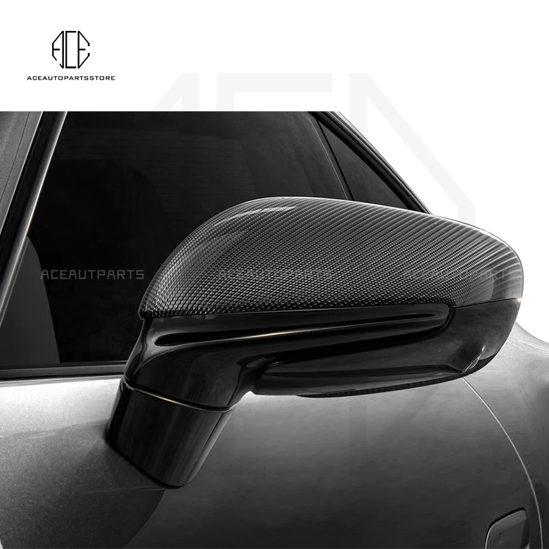 

For Porsche 911 992 Taycan 2019 -Up Dry Real Carbon Fiber Door Side Mirror Cover Caps Replacement Style
