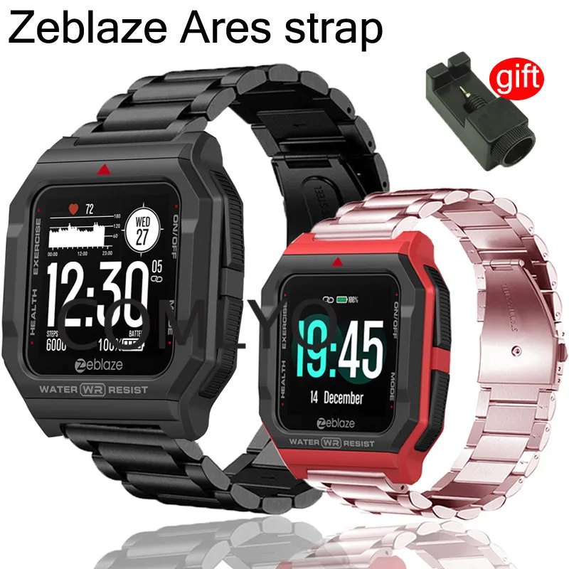 

Stainless steel wristband for Zeblaze Ares Smart Watch Strap Bands Metal Adjustable Band Belt
