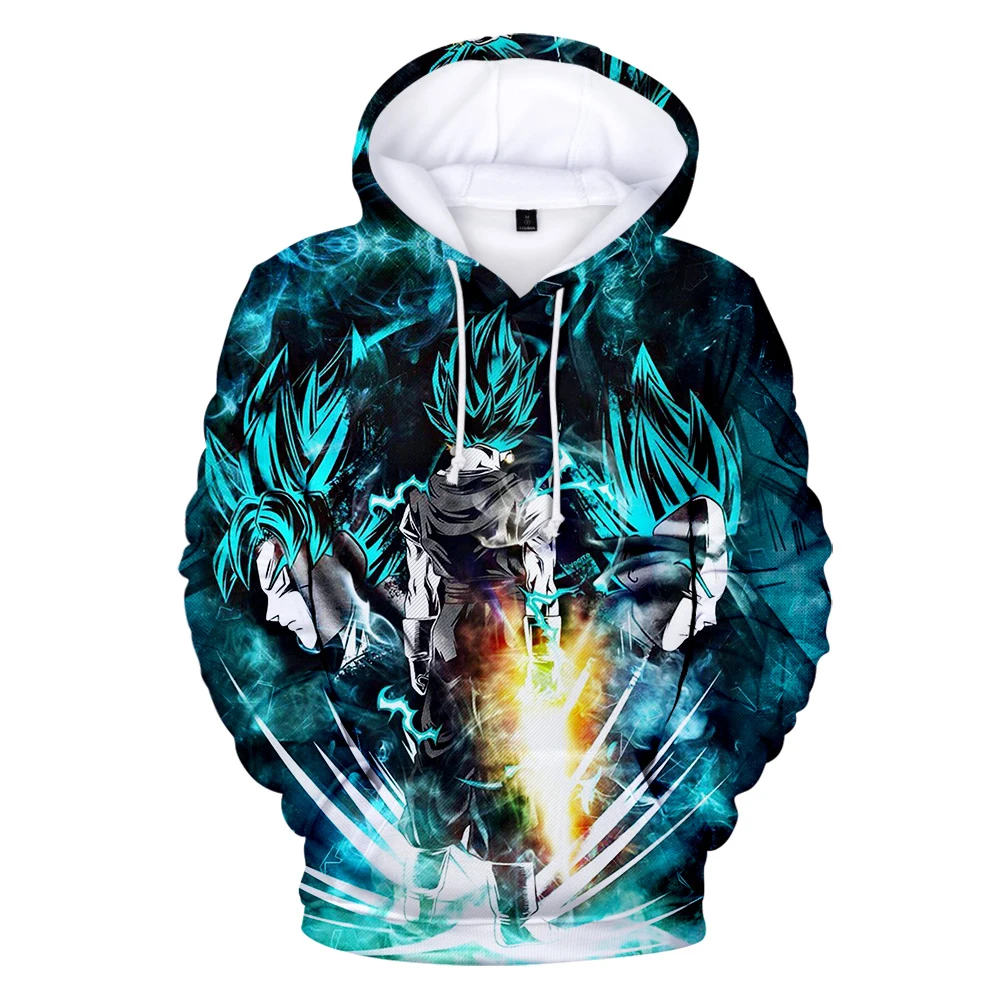 2018 Новый 3D толстовка с капюшоном Dragon Ball Z Супер Saiyan принт UnisexHoody Повседневное Стиль мужская Толстовка