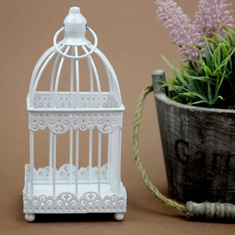 1pc 8cmx17.5cm Windproof Retro Candlestick Hanging Bird Cage Lantern Candles And Holders Home Party Ornament Decor