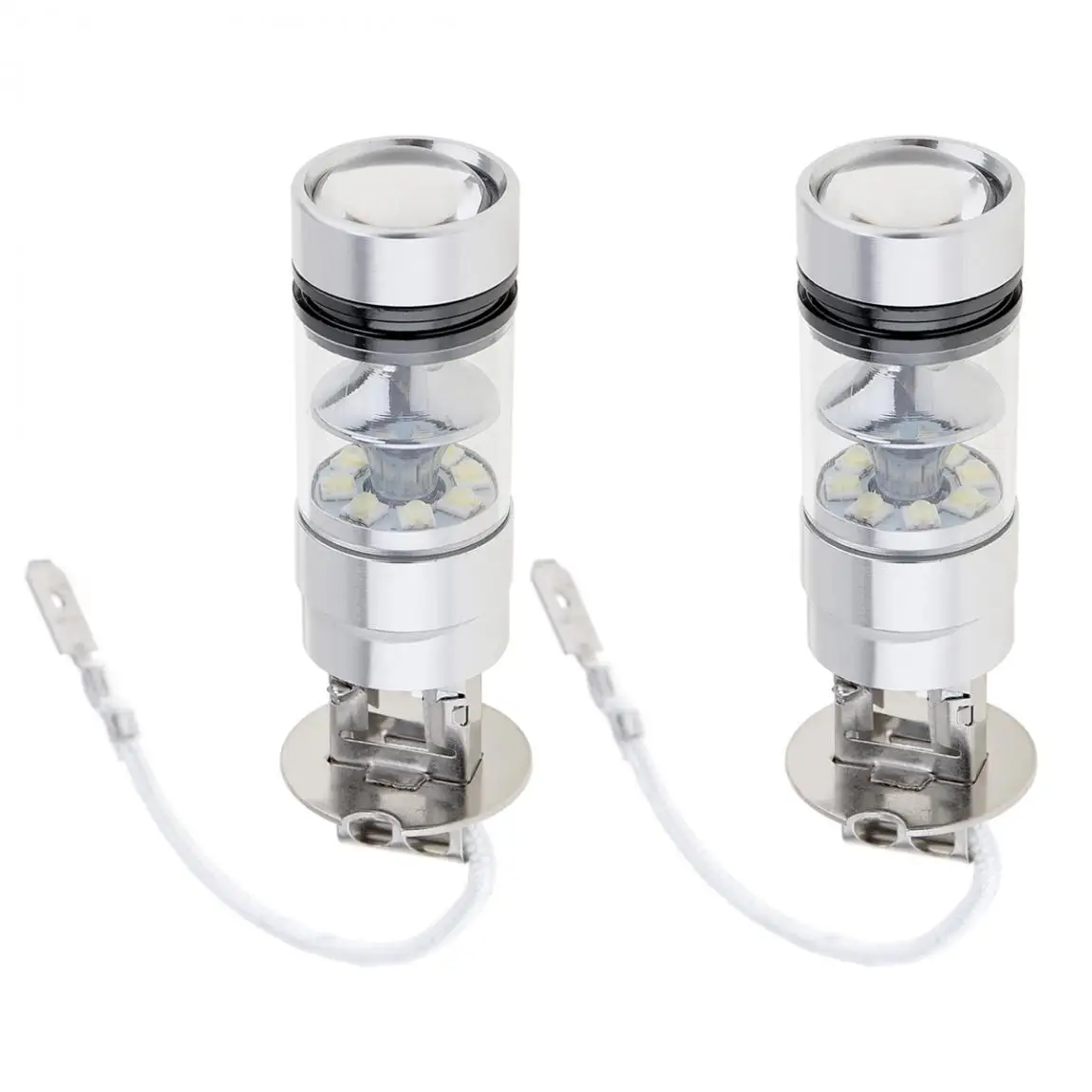 2 шт. 12 V 100W H3 Светодиодный светильник 20 SMD для автомобиля, противотуманный светильник, чипы 12 V~ 24V 360 градусов, белая Автомобильная электроника