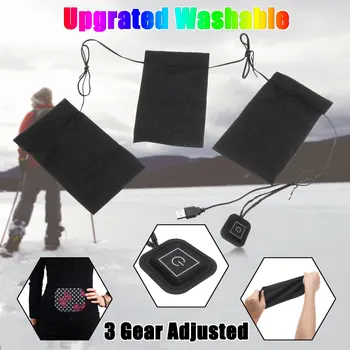 

3pcs/Set USB Electric Heating Pads Thermal Clothes Warmer Heated Jacket Mobile Warming Gear Switch For DIY Clothing Heated Pads