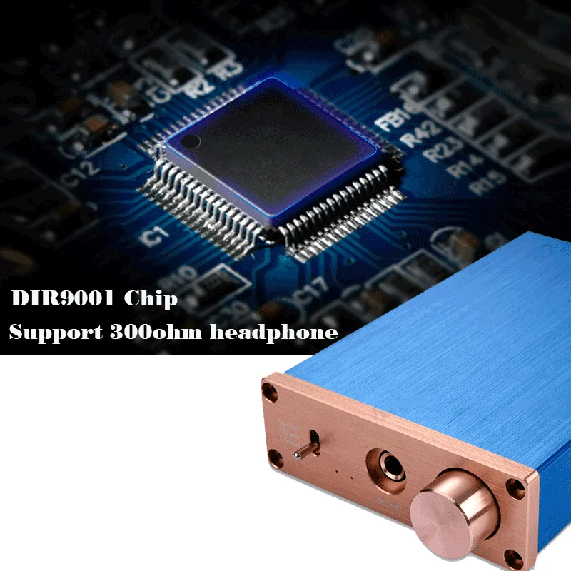Digital to Analog Audio Converter PC USB Coaxial Toslink to analog L R audio and 6 35mm headphone Support 300 ohm Headphone