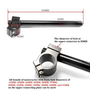 

Motorcycle fittings separate handlebars Racing Adjustable CNC 31/32/33/35/36/37//39/41/45/48/50/51 mm Clip On Fork Handle Bar