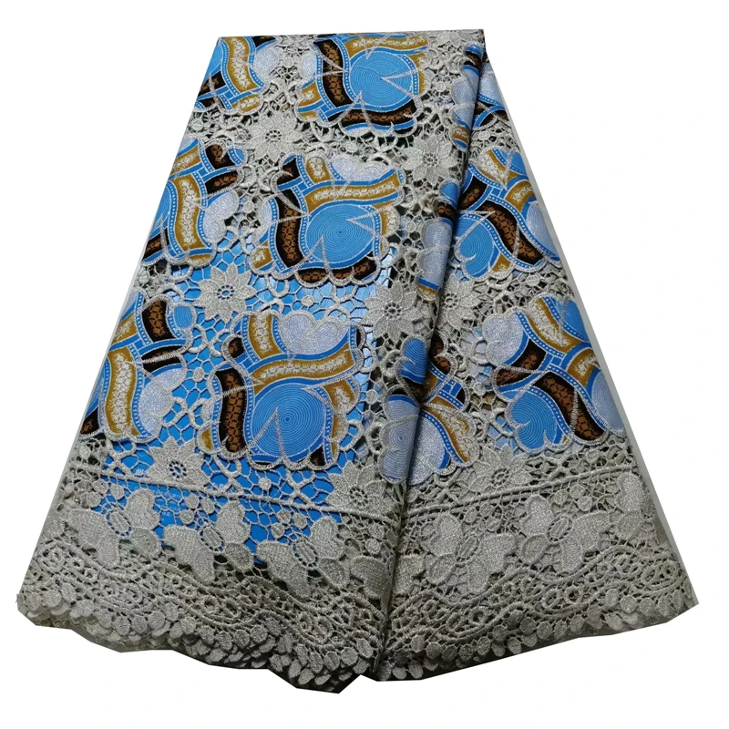 Высококачественная кружевная ткань восковой шнур кружевная ткань Африканская кружевная ткань восковой шнур кружева для женщин Свадебное платье 82917