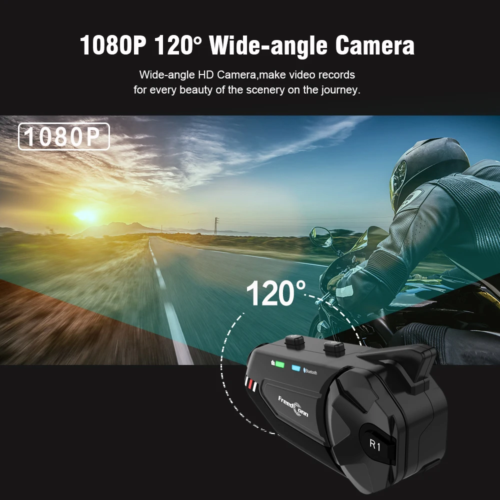 Freedconn R1 ÷    , DVR BT 5.0 ׷ ũ, 6 ̴ , 1080P   