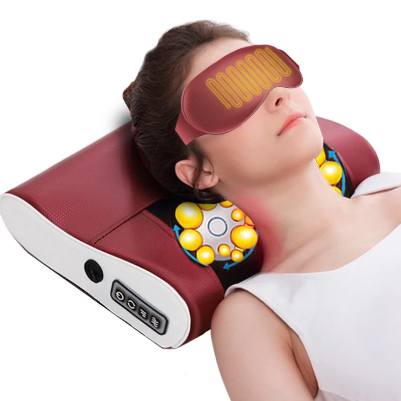 

Neck Massager Cervical Massager Waist Shoulder Back Electric Multifunction Massage Pillow Household Full Body Massage Cushion