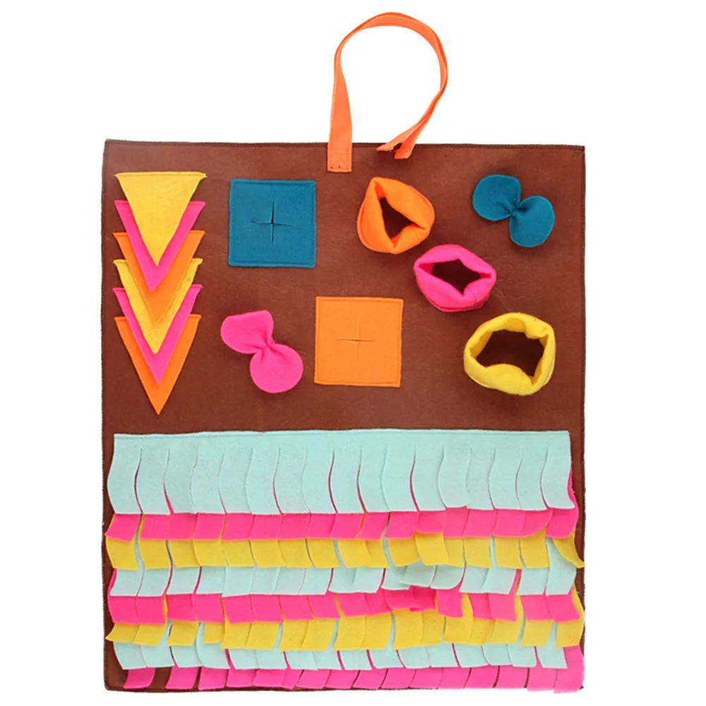 Brown sniff mat Pet Dog Sniffing Mat Find Food Training Blanket Play Toys Dog Mat For Relieve Stress Puzzle Sniffing Mat Pad - Цвет: Brown sniff mat