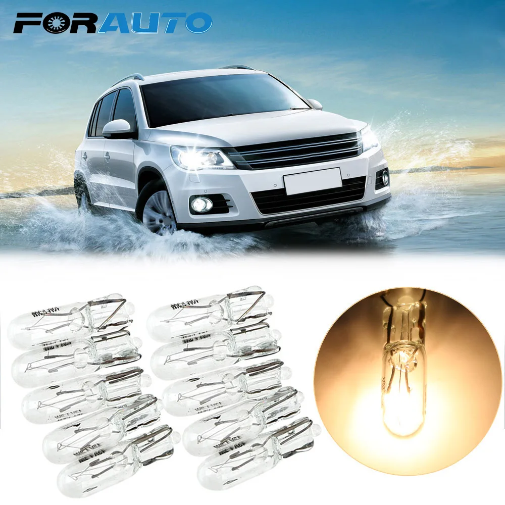 FORAUTO 10 шт. T5 286 галогенная лампа боковой клиновидный светильник s автомобильный