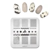 New Arrival Nail Art Templates Honeycomb & Grid Beauty Pattern Nail Polish Stamp Printed Plates Nail Stencil Manicure Tool 3