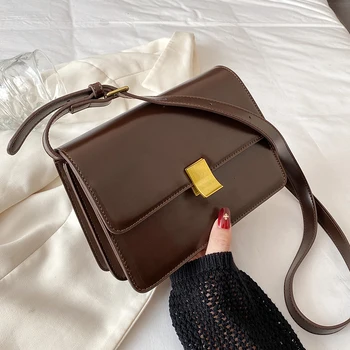 

Sense of Quality Women's Pouches New Fashion All-match Shoulder Bag Simple and Popular Crossbody Small Bag Shoulder Messenger PU