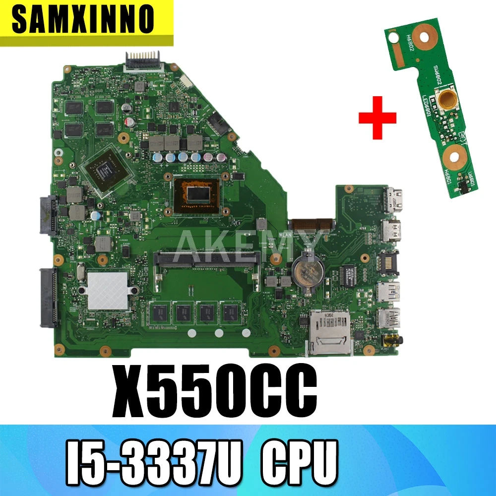 Материнская плата X550CC REV2.0 I5-3337/3317 для ноутбука Asus X550CA R510C Y581C материнская |