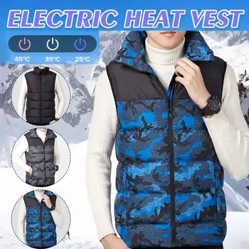 

Electric Heated Vest Men Women Heating Waistcoat Thermal Warm Clothing Feather Vests Hot Sale Winter Hiking Jacket
