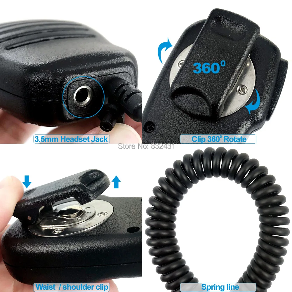 Новая портативная колонка с микрофоном для Yaesu Vertex рация двухсторонней