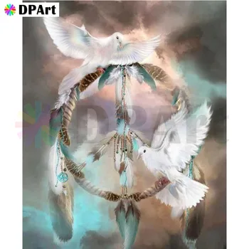 

Diamond Painting 5D Full Square/Round Drill Pigeon Bird Feathe Dreamcatcher Daimond Embroidery Painting Cross Stitch Mosaic M696