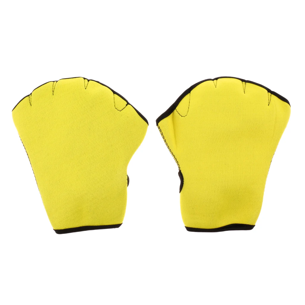 1 Pair Neoprene Aquatic Fitness Water Resistance Gloves Swimming Swim Training Paddles for Women Men Children