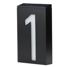 Светодиодный светильник на солнечной батарее, табличка на дверь отеля, табличка на номер, табличка с цифрами, светодиодная лампа на солнечной батарее