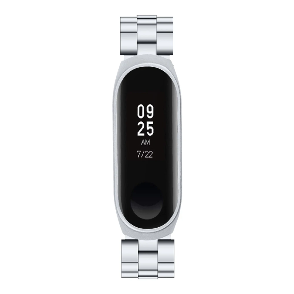 Watch Strap Metal Stainless Steel For Mi Band 3 4 Wristband Smart Watch Band Screwless Stainless Steel For Mi Bracelet Watch Strap Metal Stainless Steel For Mi Band 3 4 Wristband Smart Watch Band Screwless Stainless Steel For Mi Bracelet