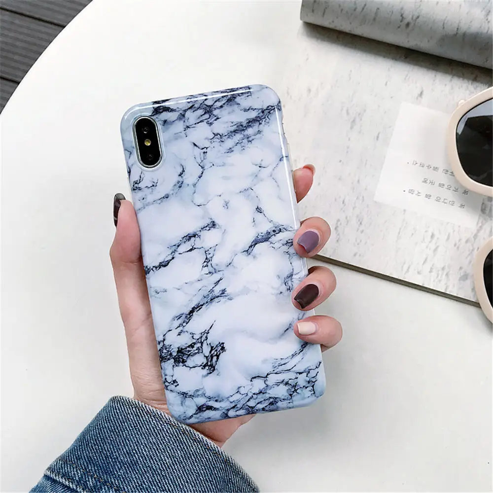 F3 Роскошный мраморный силиконовый чехол для телефона для iphone 11 Pro XS Max X XR 7 8 6 6S Plus Чехол Мягкий ТПУ задняя крышка для iphone 8 7 Plus Funda - Цвет: F3