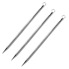 1pcs Silver Blackhead Comedone Acne Blemish Extractor Remover Cosmetic Tool Stainless Needles Remove Tool 8 Cm 1pcs Silver Blackhead Comedone Acne Blemish Extractor Remover Cosmetic Tool Stainless Needles Remove Tool 8 Cm