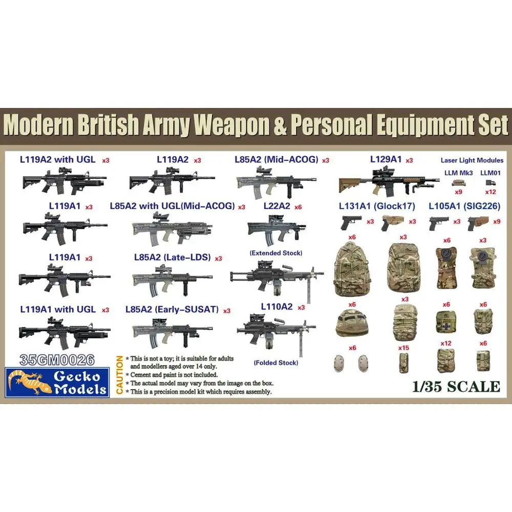

Gecko Models 35GM0026 1/35 British Weapon & Personal Equipment Set - Scale Model Kit