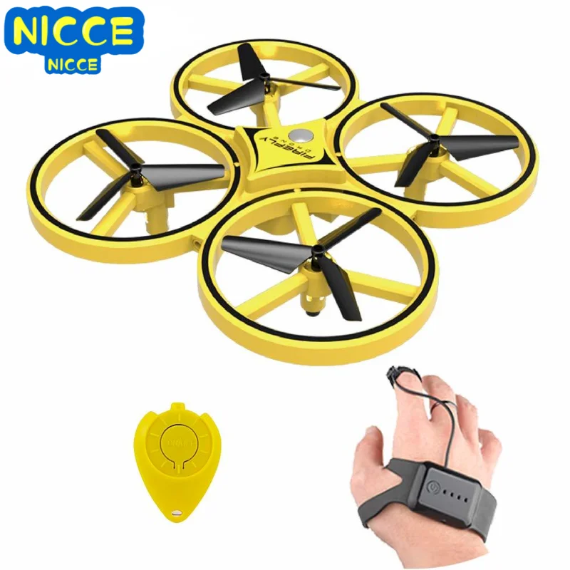 ZF04 RC Drone Mini Infrared Induction Hand Control Drone Altitude Hold 2 Controllers Quadcopter for Kids Toy Gift