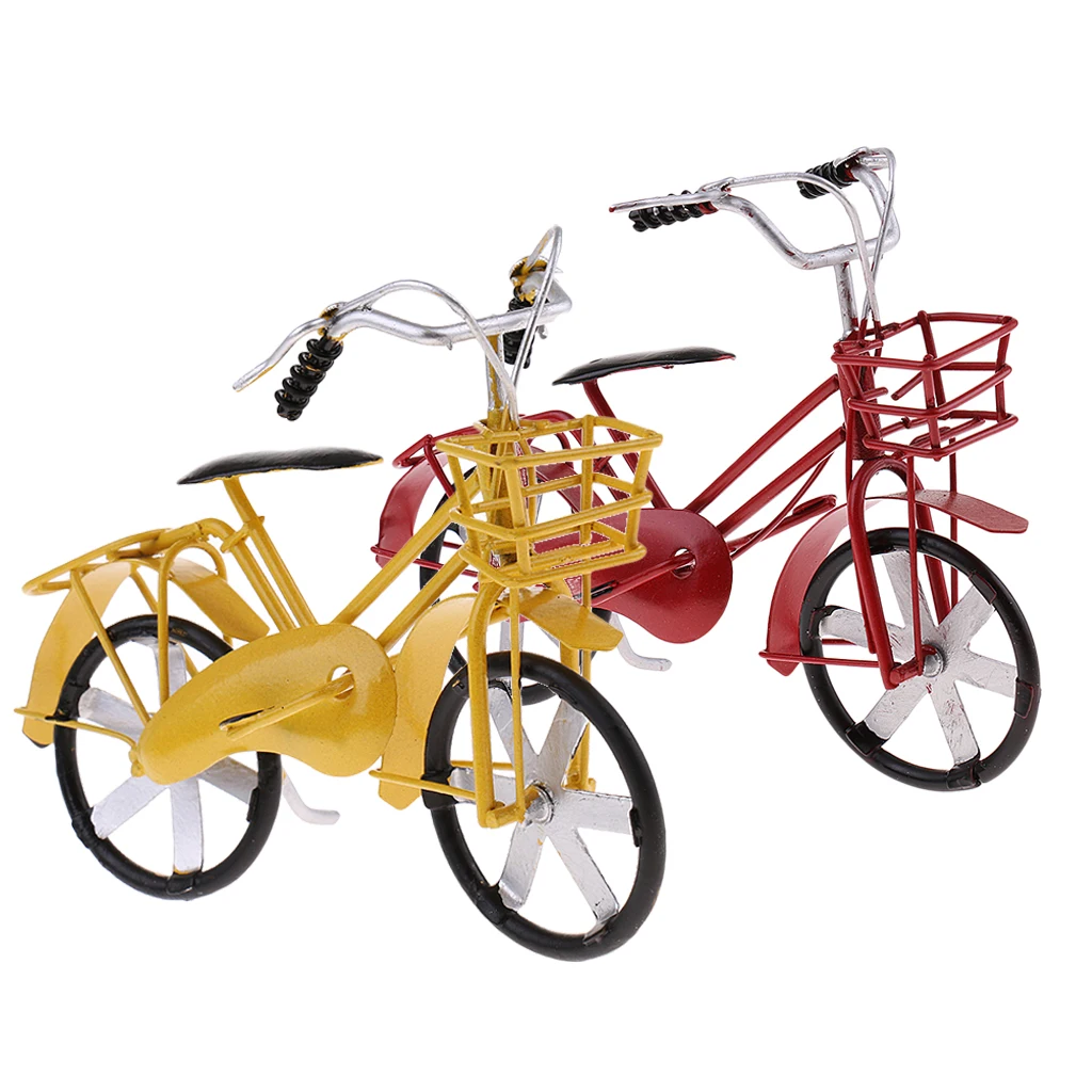 Artificial Exquisite Tin Bike  Model For Home Office Decoration