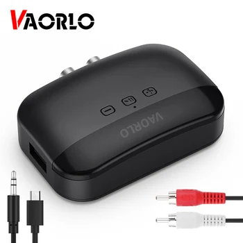 

VAORLO Smart NFC Bluetooth 5.0 Audio Receiver Support TF Card&U disk Play With Mic 3.5MM AUX RCA Stereo Wireless Adapter For Car