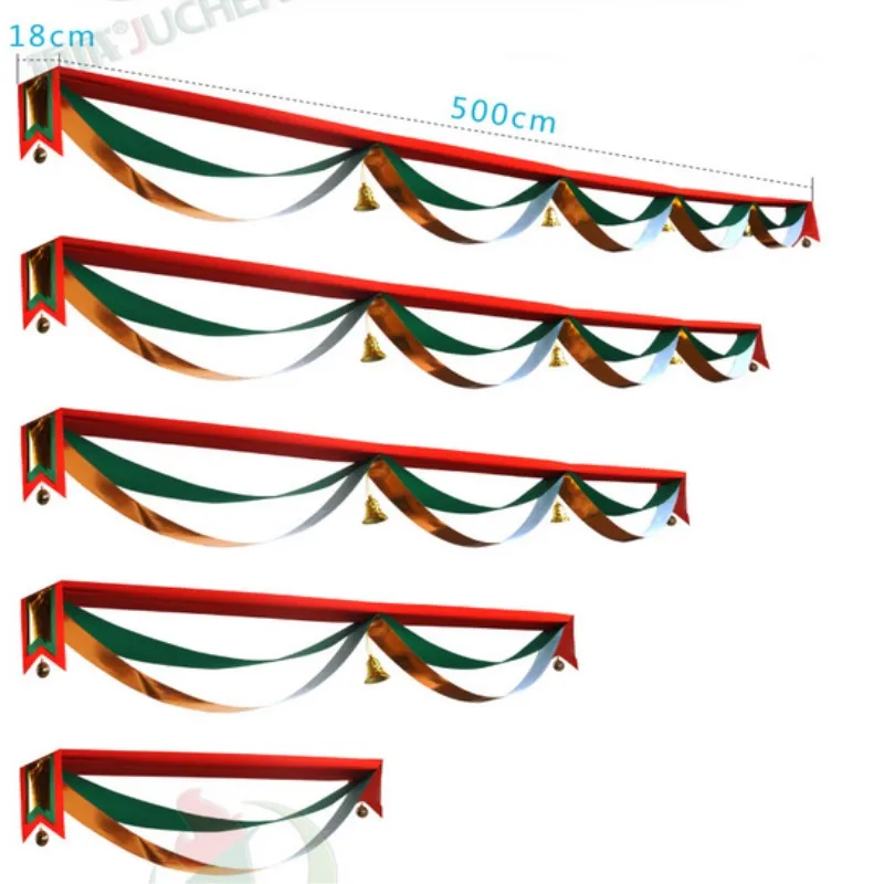 Рождественские украшения, волнистые флаги, ленты для фестивалей, украшения для потолка, Висячие флаги, флаги для флагов