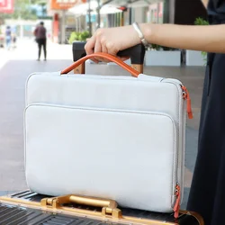 Portátil portátil saco de exposição portátil para macbook 1345.6 polegada escritório estudante genuíno a nova listagem
