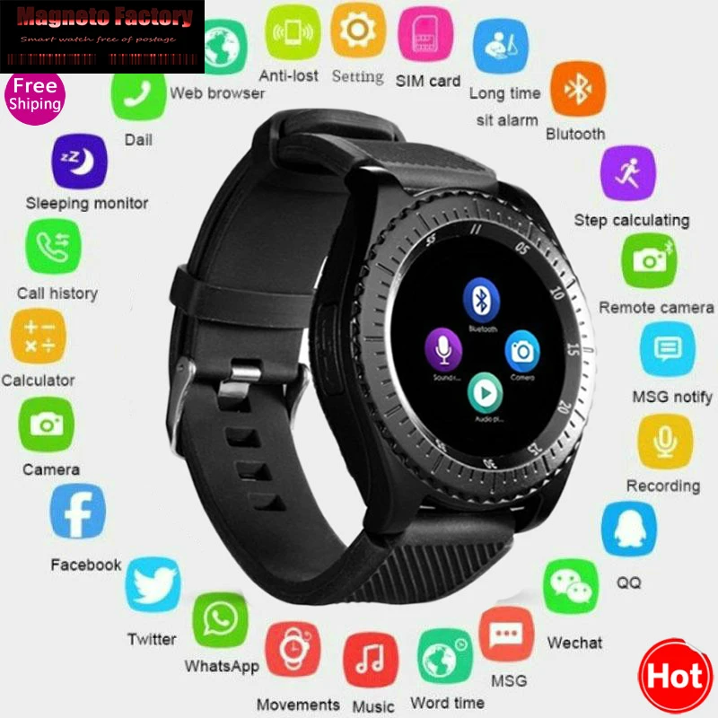 Новейшие Смарт часы Z3 Bluetooth с сенсорным экраном кожаный ремешок наручные камерой