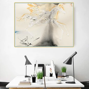 

Citon Salvador Dali《Pegasus》Canvas Art Oil painting Artwork Poster Picture Modern Wall Decor Home Living room Decoration