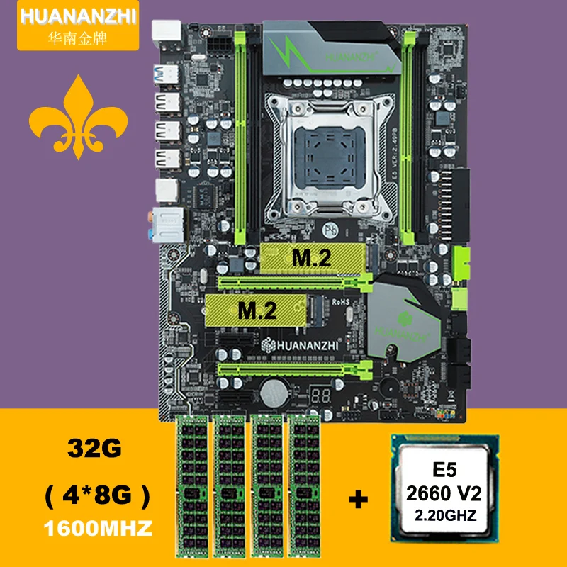 HUANAN ZHI X79 материнская плата с M.2 NVME слот ЦП ОЗУ Комплект ЦП Intel Xeon E5 2660 V2 SR1AB ОЗУ 32G DDR3 1600 REG ECC HUANAN ZHI X79 материнская плата с M.2 NVME слот ЦП ОЗУ Комплект ЦП Intel Xeon E5 2660 V2 SR1AB ОЗУ 32G DDR3 1600 REG ECC