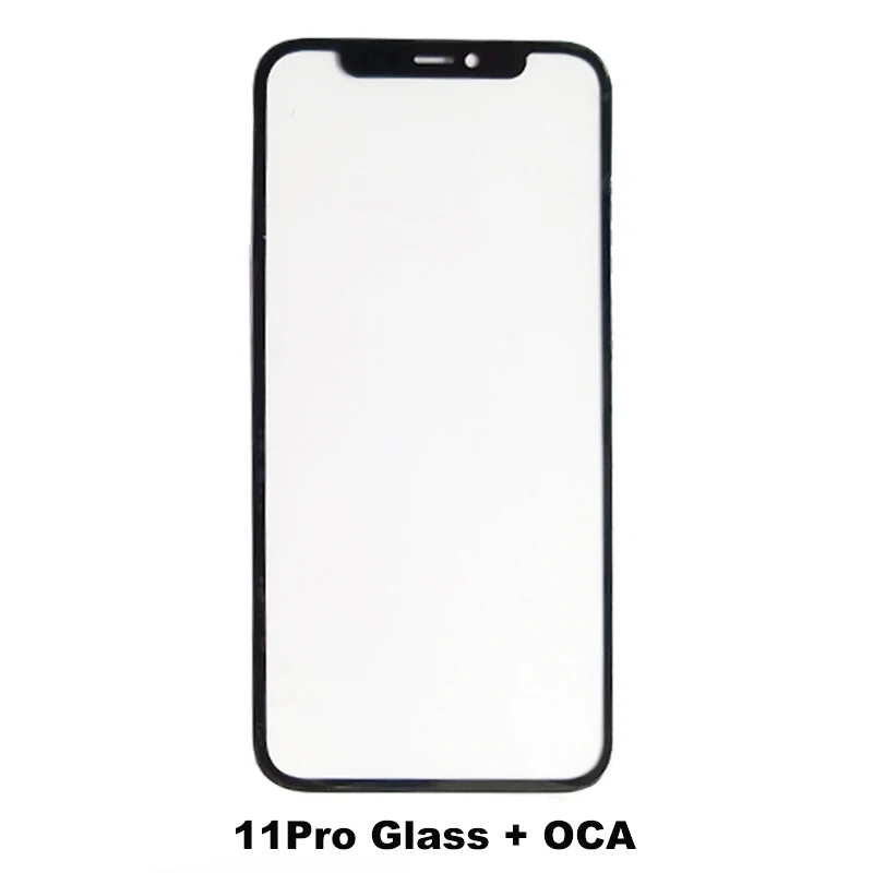2в1 экран стекло с OCA пленка для iPhone 11Pro MAX 11 ЖК передняя панель Объектив Замена стекла мобильный телефон ремонт аксессуары - Цвет: 11pro Glass OCA