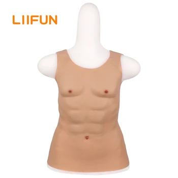 

Liifun Realistic Silicone Fake Chest Muscles Artificial Men's Chest Muscle Crossdresser Cosplay Charm Men Body Shaper Stronger