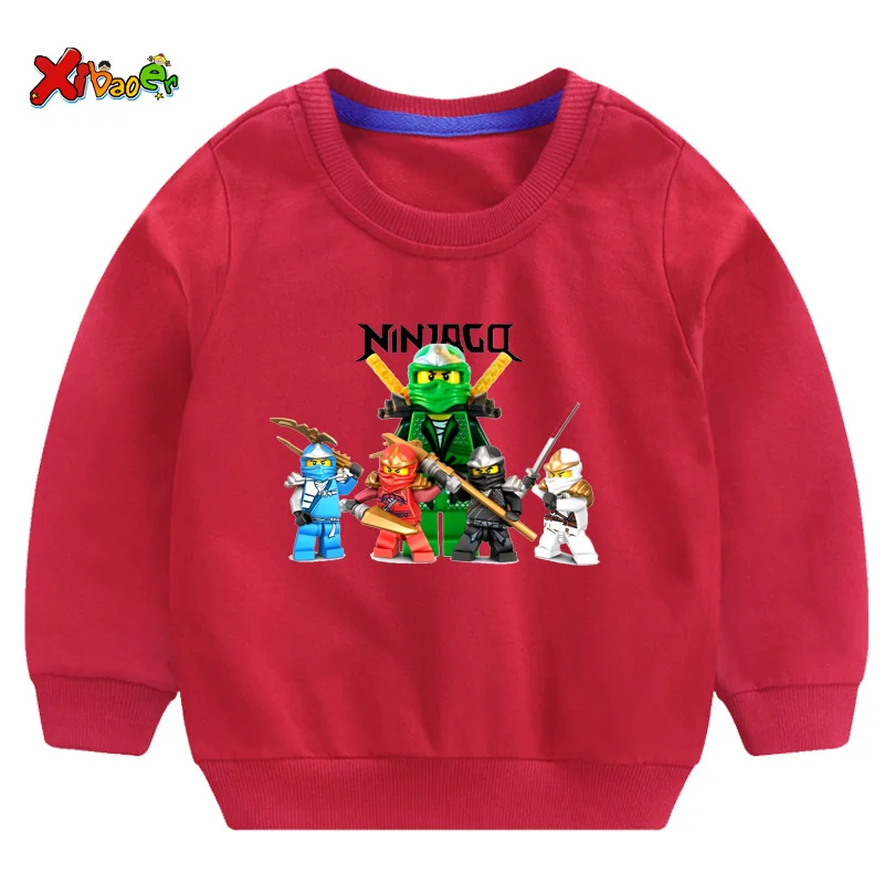 Sweatshirts Ninjago Kids Hoodie White Children Cute Sweatshirt Autumn Children Boys Sweatshirt for Boy Cotton Pullover - Цвет: Sweatshirts