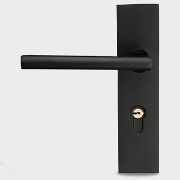 

Hardware Door Knobs Zinc Alloy Black Indoor Handle Lock Mute Anti-theft
