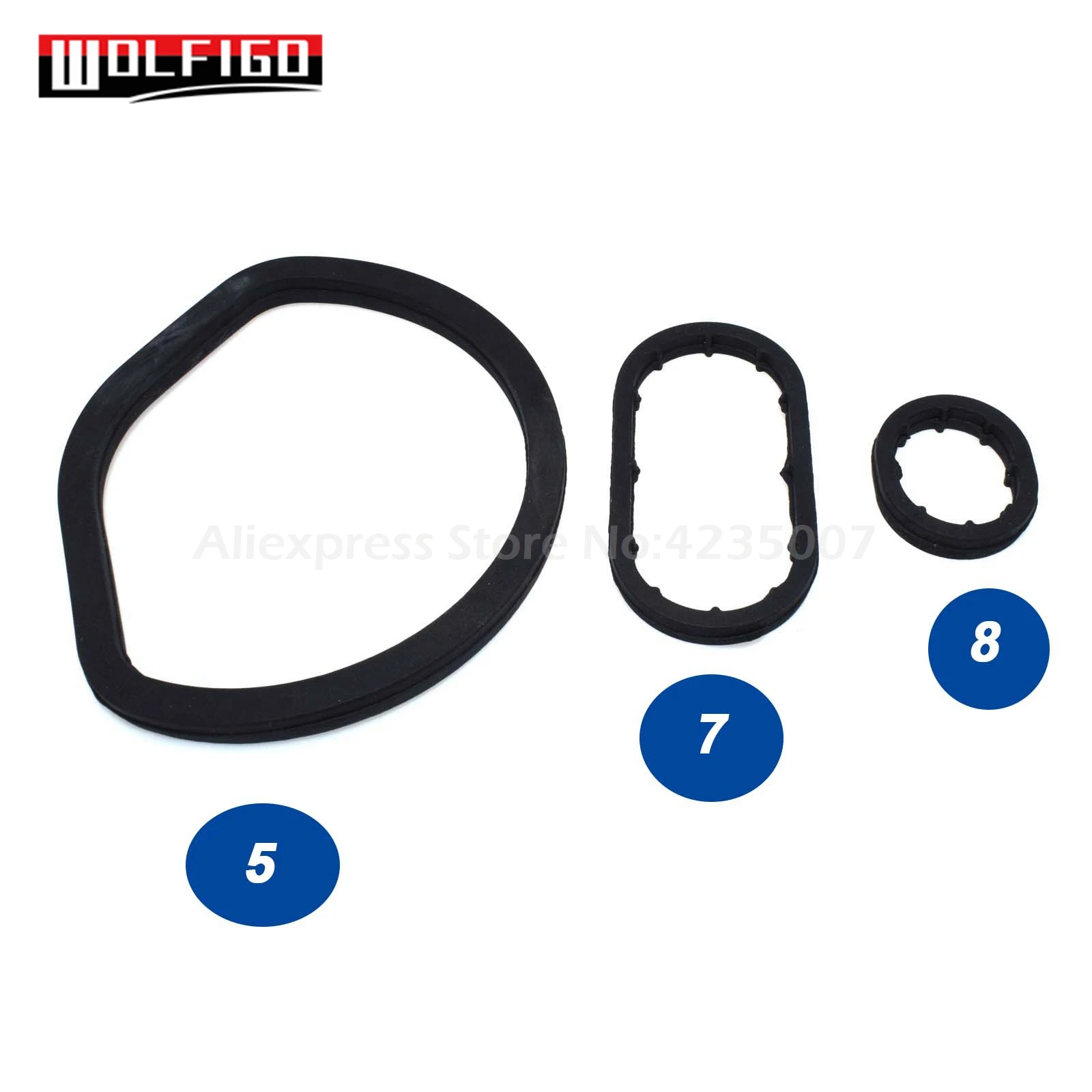 5 7 8 3PCS WOLFIGO масляный фильтр корпус уплотнения комплект для Mercedes Benz W163 W203 W208 1121840061,1121840261, 1121840361,1121840161, 1121840280 - Цвет: 5 7 8 3PCS