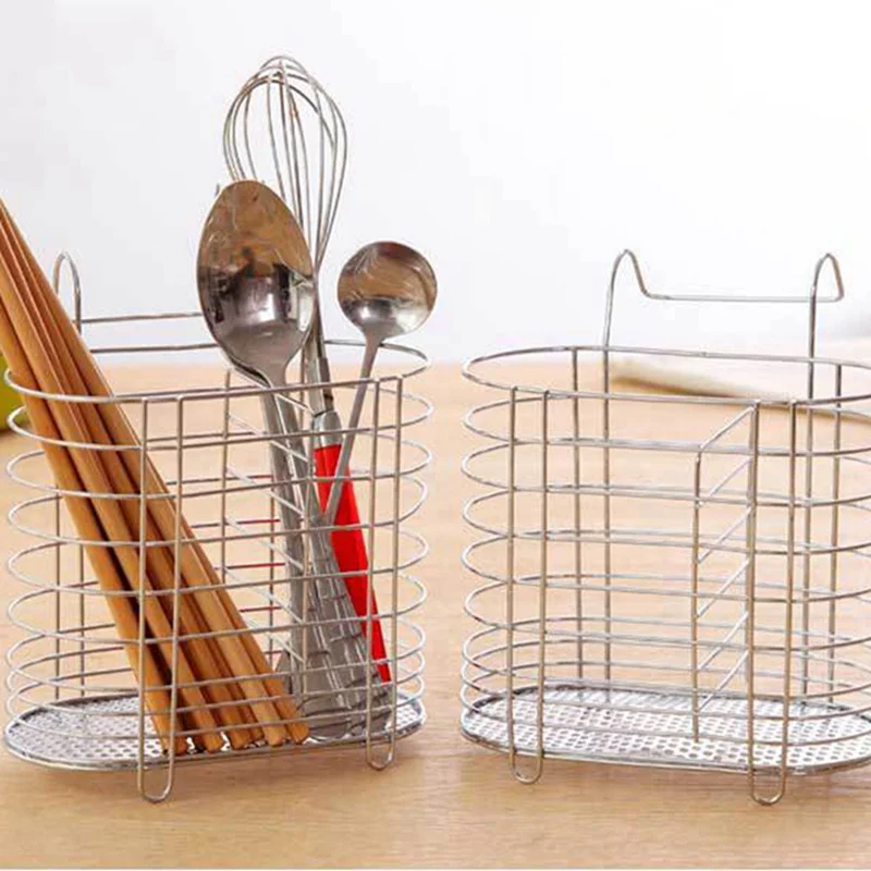 

Tableware Rack Kitchen Hanging Cutlery Storage Racks Stainless Steel Spoon Chopsticks Forks Home Drain Storage