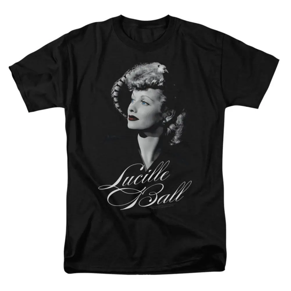 I Love Lucy Мужская футболка с симпатичным взором черная RockabiliaNew весна лето| |