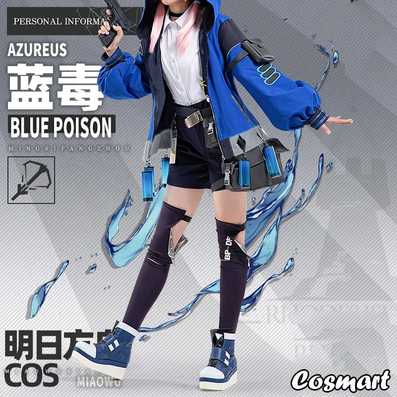 

Game Arknights Blue Poison Uniform Dress Cosplay Costume Halloween Costume For Women Men Outfit New