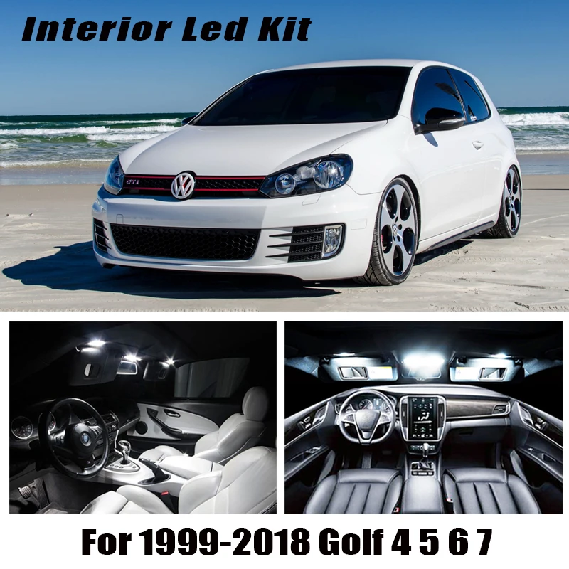 Canbus ОШИБОК светодиодный интерьер светильник комплект посылка для VW Golf 4 5 6 7 MK4 MK5 MK6