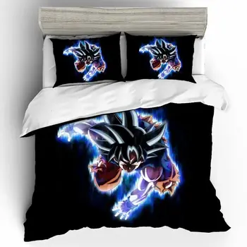 

Linen Cotton Home Textiles Dragon Ball Bed Linen Set Quality 3D Luxury Couple 3d King Size Bedding Set Duvets And Linen Sets Bed