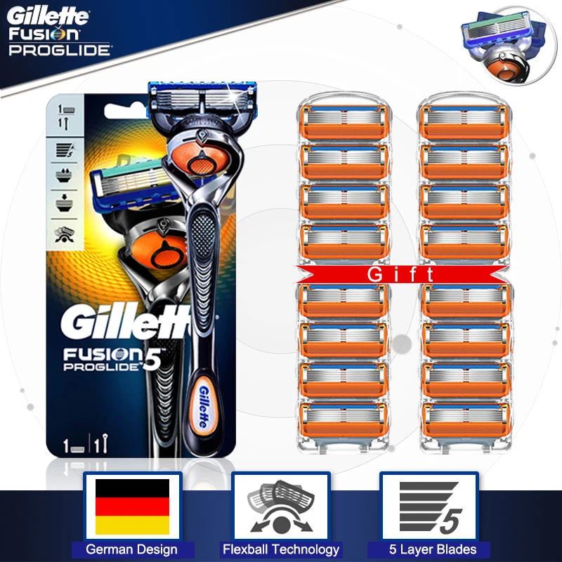 Оригинальная мужская ручная бритва Gillette Fusion Proglide со сменными для бритья 5