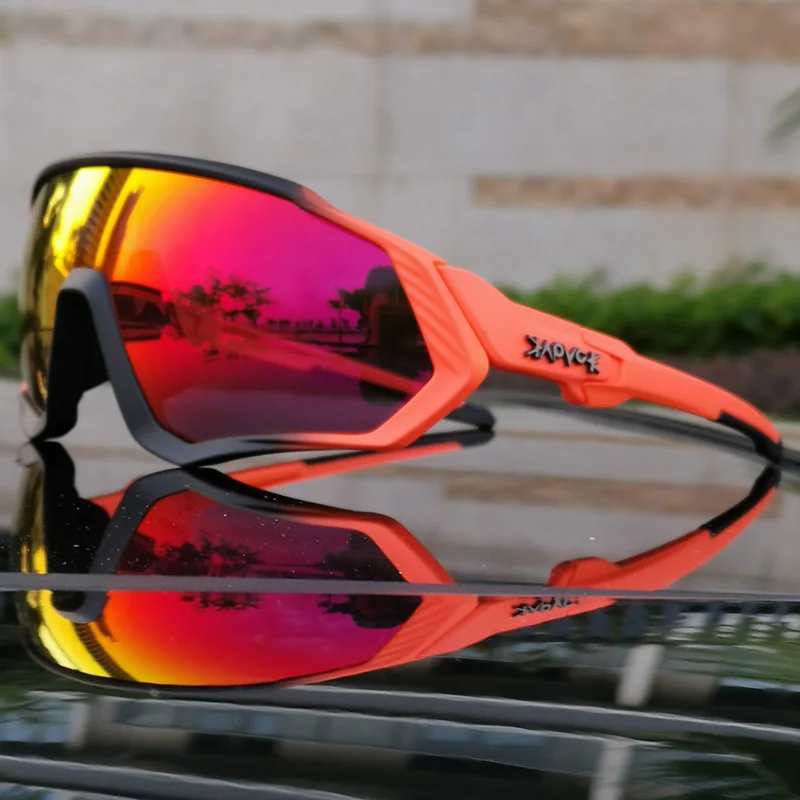 Kappvoe фотохромные поляризованные велосипедные солнцезащитные очки для спорта на открытом воздухе, велосипедные солнцезащитные очки, велосипедные очки, очки для велоспорта, 5 линз - Цвет: 16
