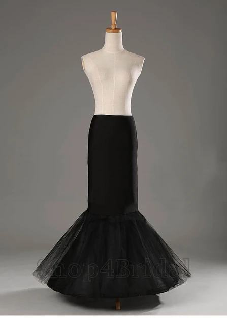 Black Bridal Petticoat Crinoline Underskirt Hoop/Hoopless/Mermaid/Fishtail 11