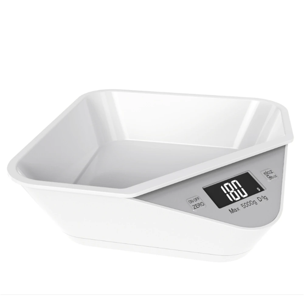 

Pet Scale 5KG/1g Food Scale Kitchen Scale Electronic Measuring Scale Coffee Scale Baked Food Scale Tray Scale