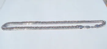 

NEW Handsome 18 k Fine White Solid Gold Finish Heavy 10mm Miami Cuban Link Chain Necklace 24"