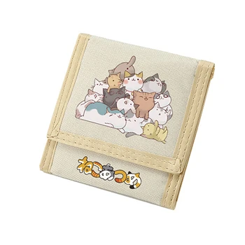 Neko Atsume кошелек милый котенок Кот Carteira подарки для девочек короткие кошельки - Цвет: C